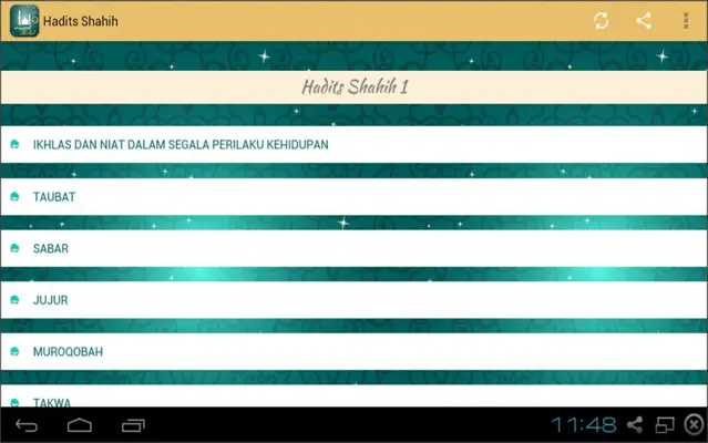 Hadits Shahih android App screenshot 2